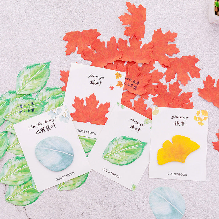 Charming leaf sticky notes - Mulberry design