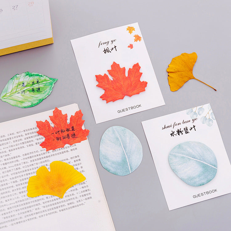 Charming leaf sticky notes - Ginkgo design