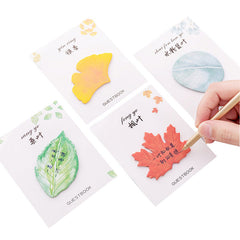 Charming leaf sticky notes collection