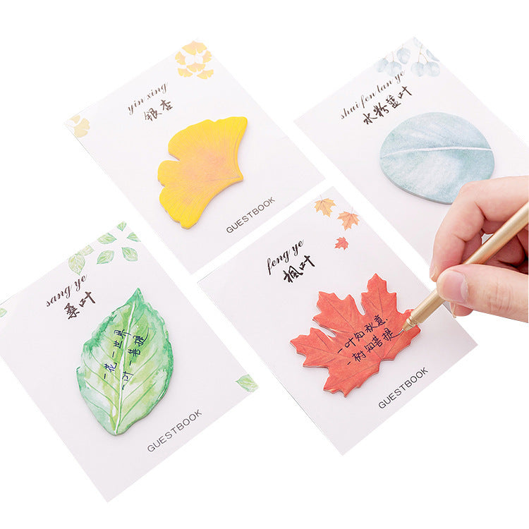 Charming leaf sticky notes collection