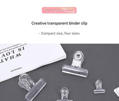 Clear mini clamps in assorted sizes