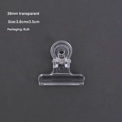 Multi-size tail clips on a table