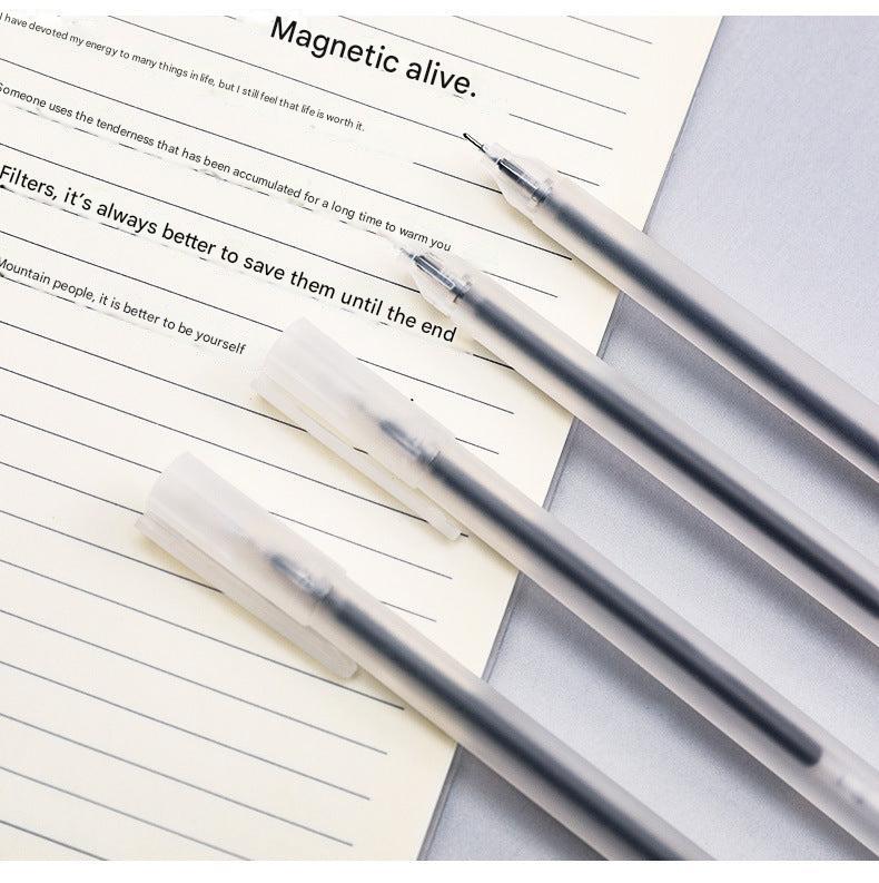 writing sample showcasing black gel pen performance