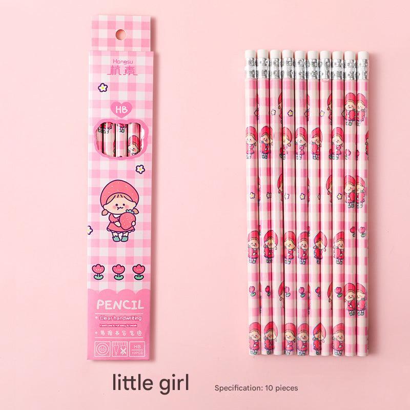 Colourful cartoon pencils set for children