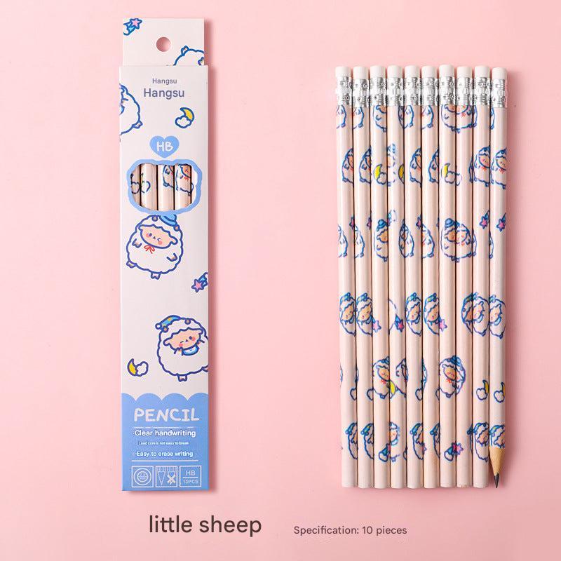 Pre-sharpened HB pencils with vibrant designs