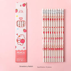 Built-in erasers on children's pencils