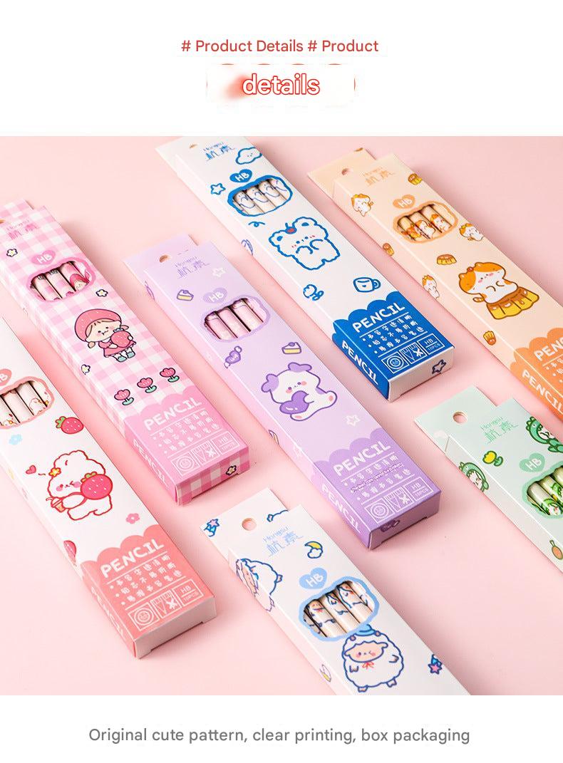 Pre-sharpened HB pencils with vibrant designs