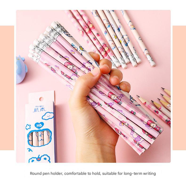 Cartoon-themed pencils for creative use