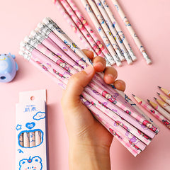Pre-sharpened HB pencils with vibrant designs