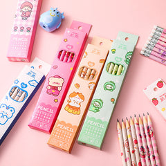 Built-in erasers on children's pencils