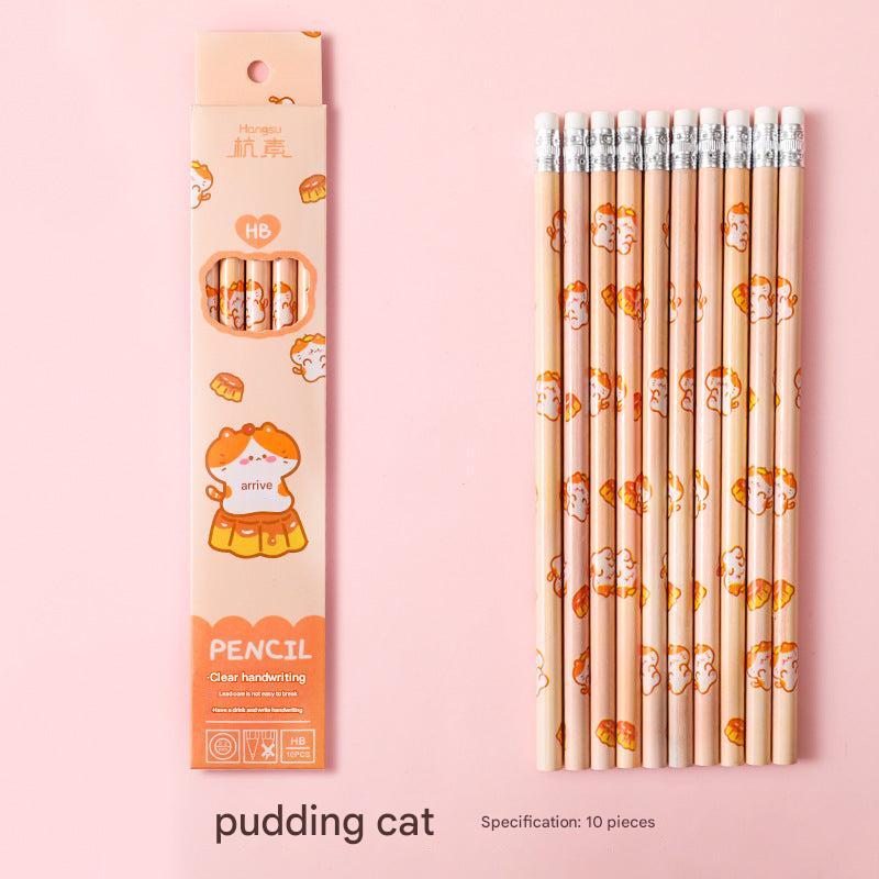 Fun cartoon characters on kid's pencils