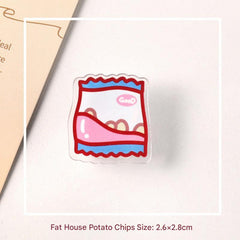 Stylish Pearl Milk Tea Acrylic Clip