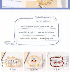 Charming Expression Flower Acrylic Clip