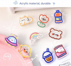Fun Yellow Duck Acrylic Clip for Packages