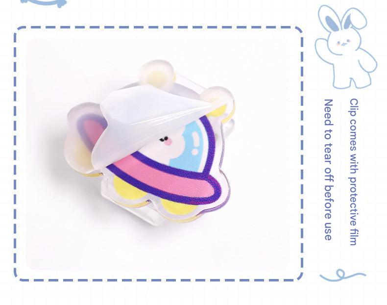 Bulk Pack of Cute Acrylic Clips for School and Home