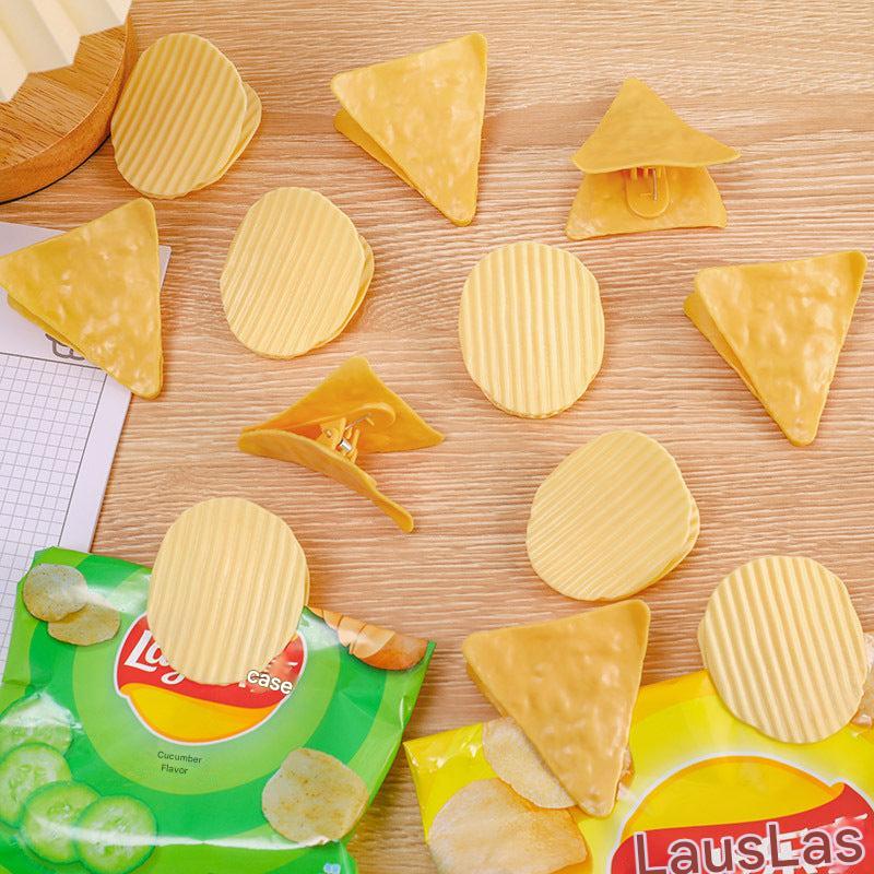 variety of round plastic snack clips