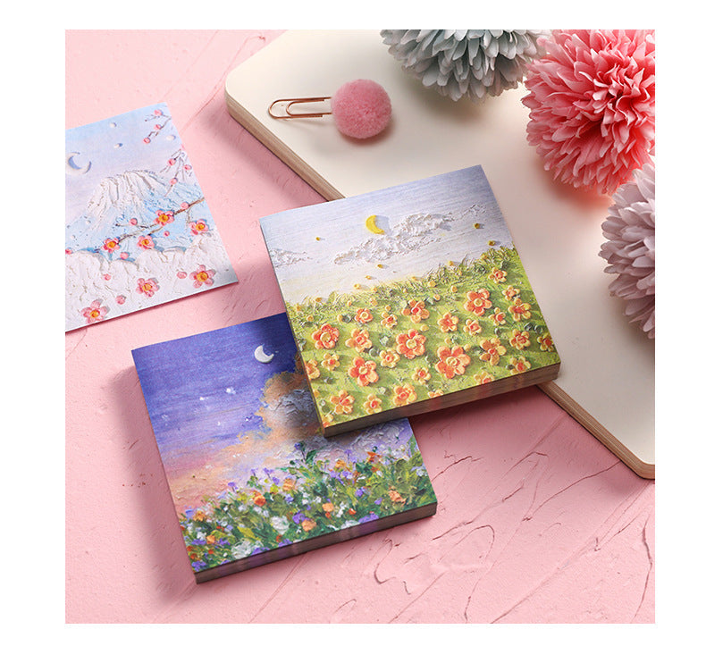 Reusable sticky note pad with adhesive backing 10