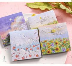 Artistic sticky note pad with oil painting design 1