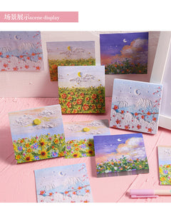 Artistic sticky note pad with rose scent pattern 5