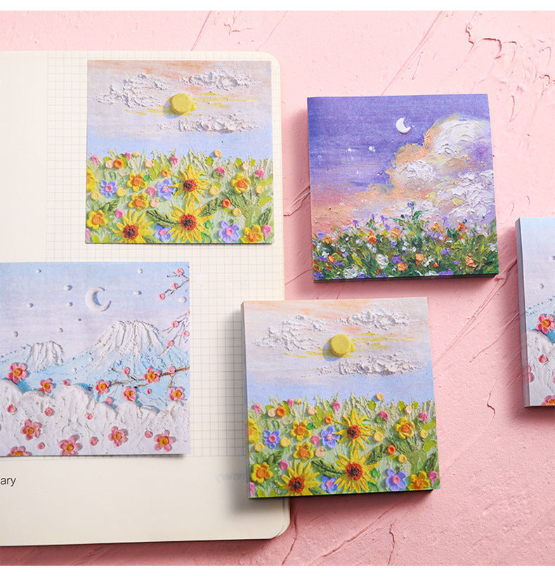 Unique oil painting decorative memo pad 6