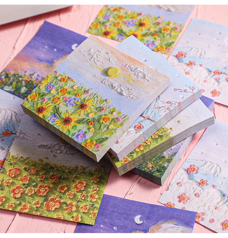 Vibrant artistic sticky notes in various colours 8