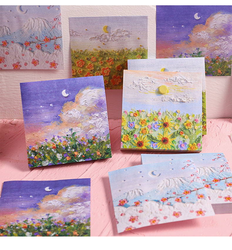 Reusable sticky note pad with adhesive backing 10