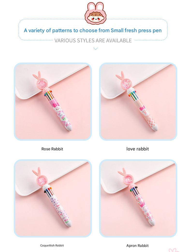 Retractable ballpoint pen with cartoon designs