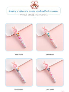 Retractable ballpoint pen with cartoon designs
