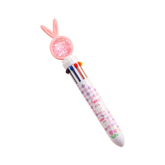 Adorable cartoon rabbit ballpoint pen in use