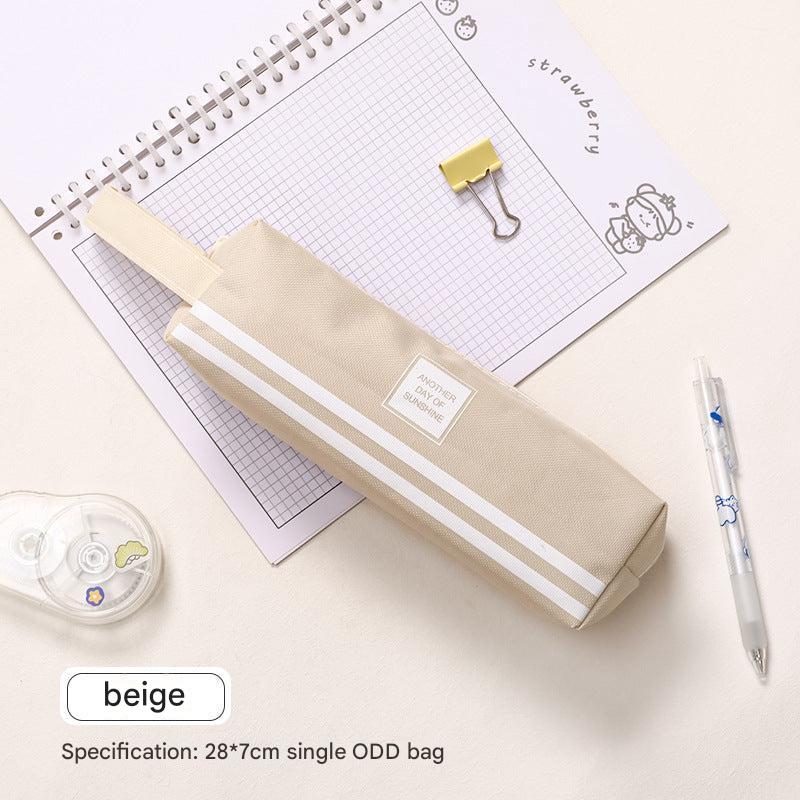 organised stationery in Oxford cloth pencil case