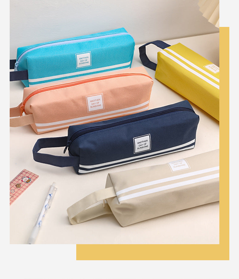 large Oxford cloth pencil case in trendy colours