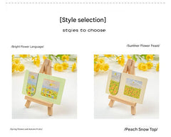 Durable paper bookmark showcasing artistic floral themes