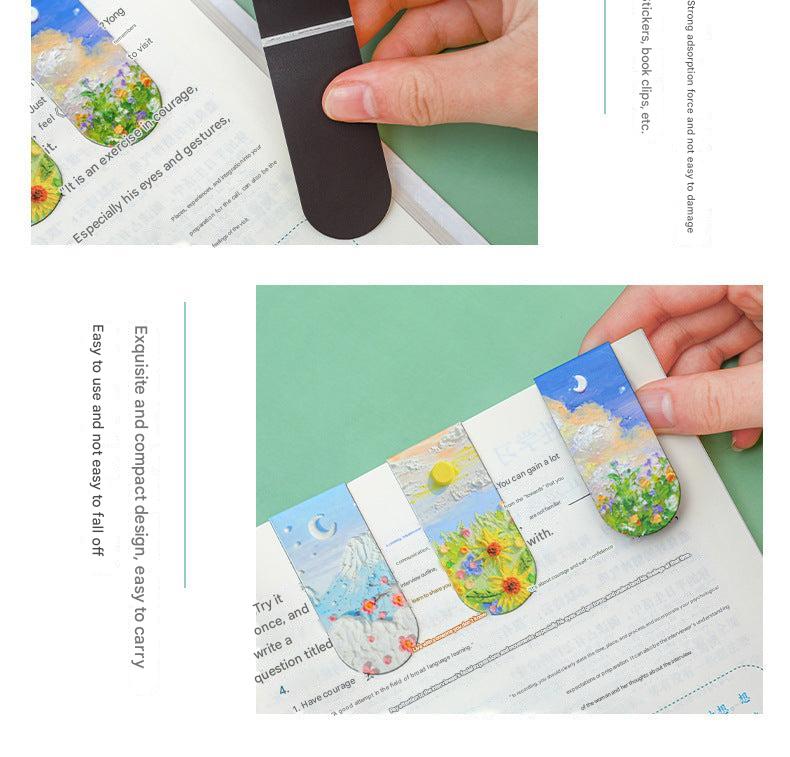 Elegant bookmark with summer bloom artwork