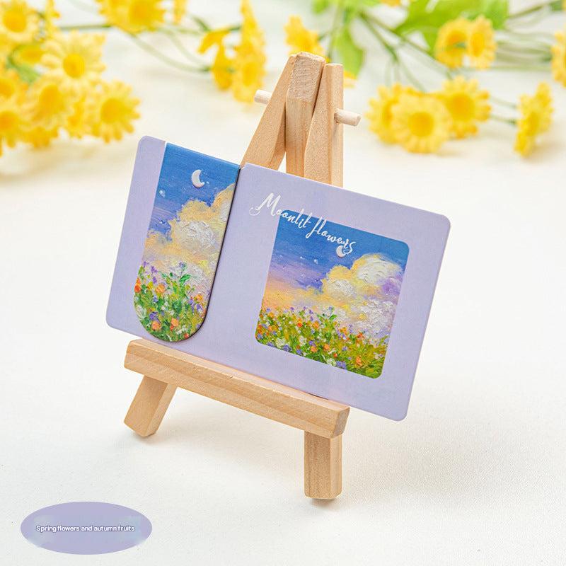 Unique peach snow top design bookmark for gifts