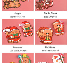 Christmas Bear candy card with colourful illustration