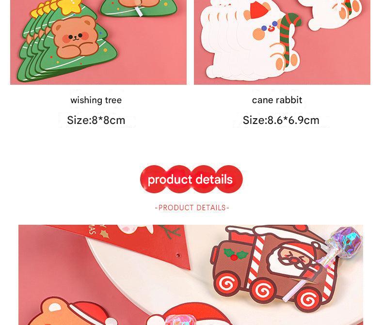 Candy Cane Rabbit festive card design