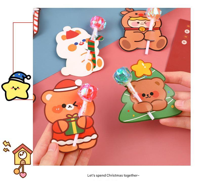 Pack of Christmas candy cards for gift-giving
