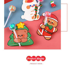 Santa Claus themed card with candy cane slot
