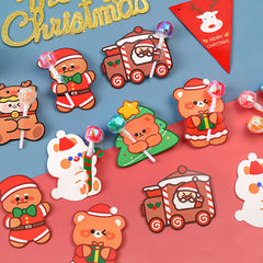 Santa Claus themed card with candy cane slot