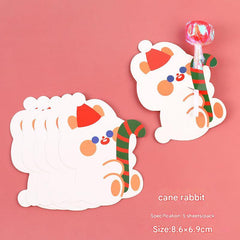 Hand-drawn style Christmas candy card