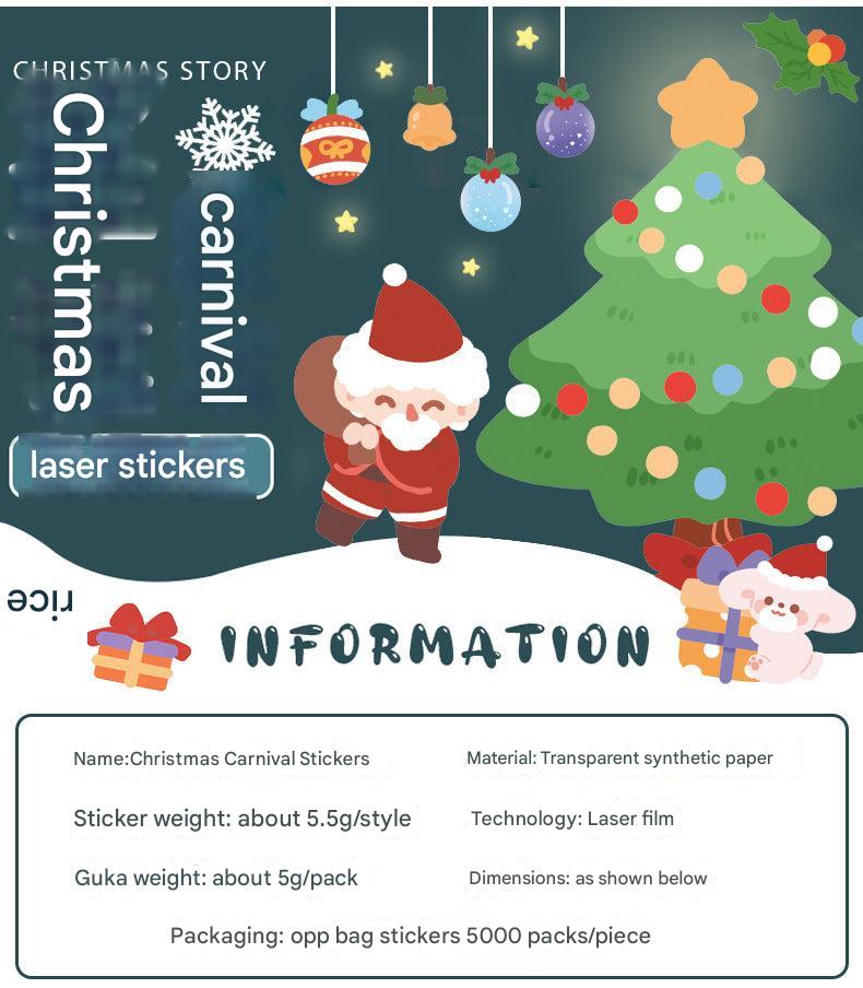 Christmas sticker showing a gingerbread man