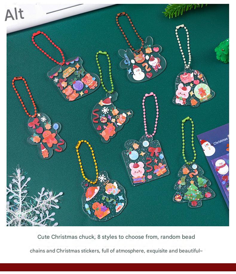 cute bunny holiday sticker design