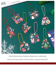 cute bunny holiday sticker design