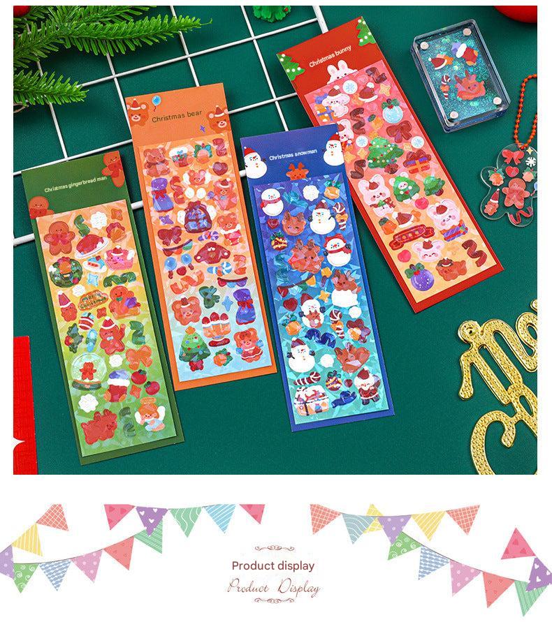 Christmas sticker showing a gingerbread man