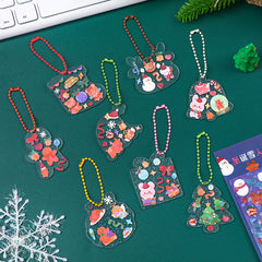 snowman themed sticker for festive decorations