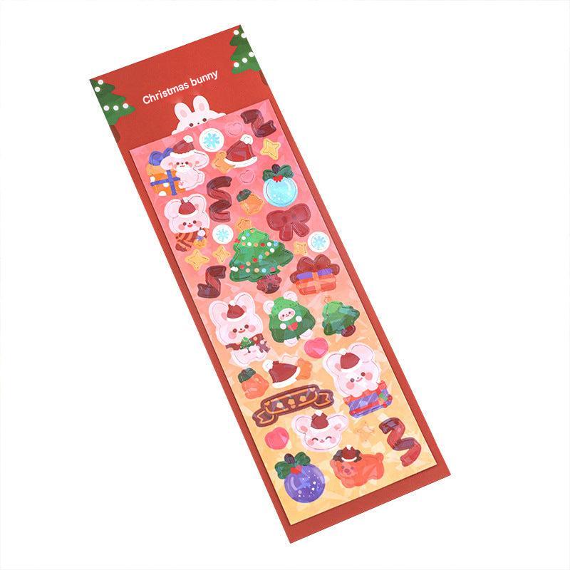 adhesive sticker set with Christmas characters