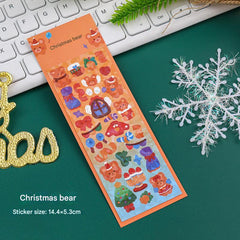 teddy bear sticker for personalising gifts