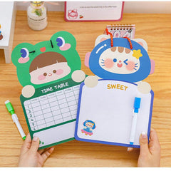 Kids enjoying drawing with double-sided board