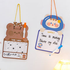 Child using cartoon designed drawing board