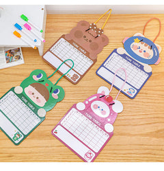 Kids drawing on double-sided erasable board